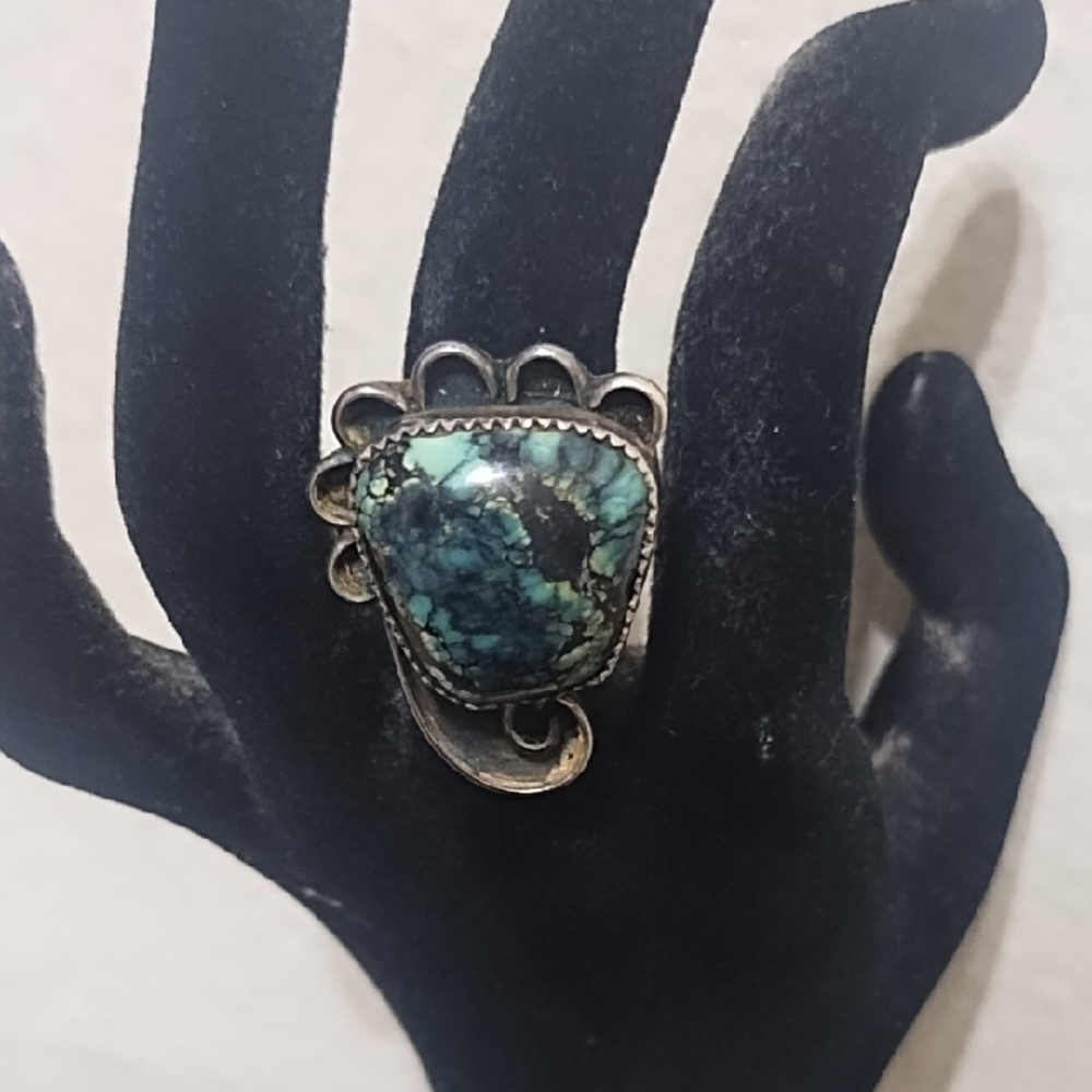 Turquoise and Silver Statement Ring